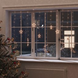Lumini luna si stele, 138 LED-uri, alb cald, cu telecomanda GartenMobel Dekor