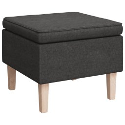 Scaun cu picioare din lemn, gri închis, material textil GartenMobel Dekor