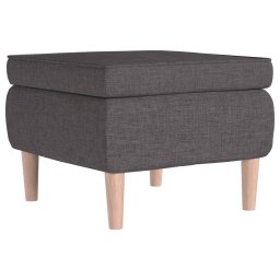 Scaun cu picioare din lemn, gri închis, material textil GartenMobel Dekor