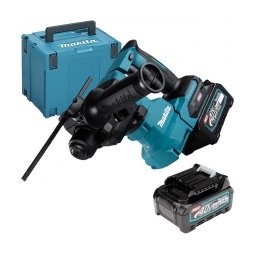 Makita - HR010GD201 XGT - Rotopercutor SDS-Plus cu 2 acumulatori si incarcator, Li-Ion, 40 V, 2.5 Ah, 2.1 J, valiza speciala