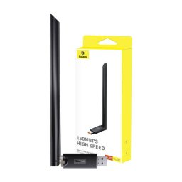 ABS / PC, USB-A, 300 Mbps, 20 dBm, 2.4 Ghz, Negru