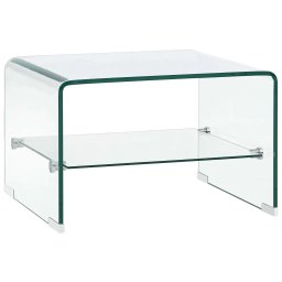 Masuta de cafea, transparent, 50x45x33 cm, sticla securizata GartenMobel Dekor