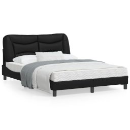 Cadru de pat cu tablie, negru, 120x200 cm, piele ecologica GartenMobel Dekor