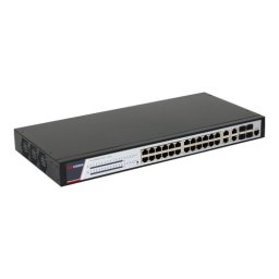Switch 24 porturi PoE 1000Mbps, 370W, 4 porturi RJ45 SFPGigabit combo, management - HIKVISION DS-3E2528P