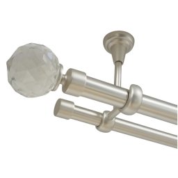 Galerie fara inele kula crystal tavan - 25/19 - crom mat