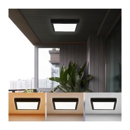 Plafonieră LED pentru baie BRILAGI FRAME LED/24W/230V 3000/4000/6000K IP44 negru