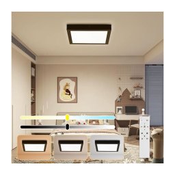 BRILAGI-LED Corp de iluminat pentru baie dimerizabil FRAME SMART, LED/24W/230V, IP44, negru + telecomandă