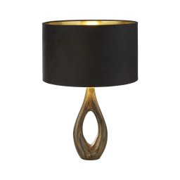 Lampă de masă Searchlight EU86531BK BUCKLOW 1xE27/60W/230V alamă