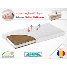Saltea Fibra Cocos MyDreams II 50x70x12 cm, MyKids