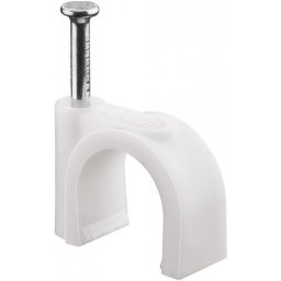 Set 100 buc clips fixare cablu 12 mm Alb, fixPoint 17083