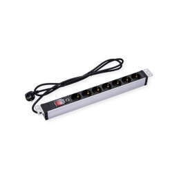 Prelungitor PDU 19" cu 7 x Schuko cu switch ON/OFF 3m, Value 19.99.1637