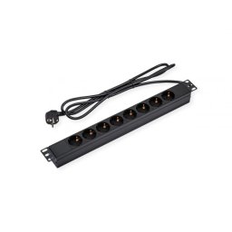 Prelungitor PDU 19" cu 8 x Schuko 3m, Value 19.99.1636