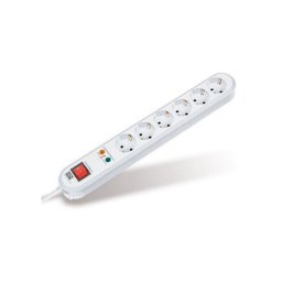 Prelungitor 6 prize Schuko 1.5m Alb, Bachmann B381.2501KR