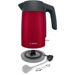 Fierbator Electric kettle Bosch TWK 7L464, 2400 W, 1.7 l Red