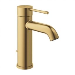 Baterie lavoar Grohe Essence New S-size, Brushed Cool Sunrise, auriu periat mat