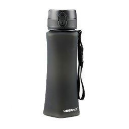Sticla apa slim Uzspace Tritan, fara BPA cu capac 700ml negru Handy KitchenServ