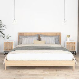 Dulapuri noptiera, 2 buc., alb, 40x30x55,5 cm, lemn prelucrat GartenMobel Dekor