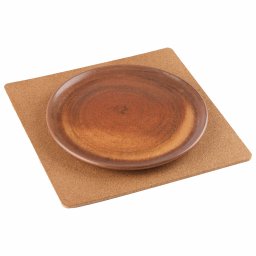 Suport pentru farfurii EcoCMK, din plută, placemats Brown, pătrat, set 2buc