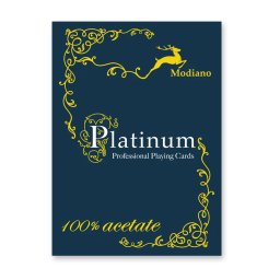 Carti de joc PLATINUM JUMBO 2 index din acetat PVC - Albastru Rosu -Modiano