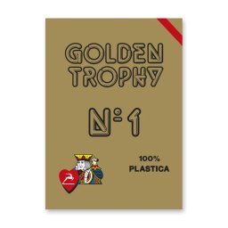 Carti de joc POKER Golden Trophy - 100% Plastic - Albastru Rosu