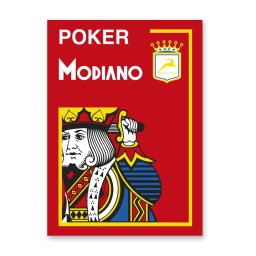 Carti de joc POKER 4 Jumbo Cristallo - 100% Plastic - Modiano
