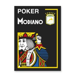 Carti de joc POKER 4 Jumbo Cristallo - 100% Plastic - Modiano