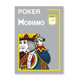 Carti de joc POKER 4 Jumbo Cristallo - 100% Plastic - Modiano