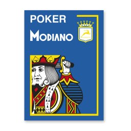 Carti de joc POKER 4 Jumbo Cristallo - 100% Plastic - Modiano