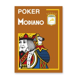Carti de joc POKER 4 Jumbo Cristallo - 100% Plastic - Modiano