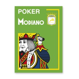 Carti de joc POKER 4 Jumbo Cristallo - 100% Plastic - Modiano
