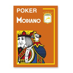 Carti de joc POKER 4 Jumbo Cristallo - 100% Plastic - Modiano