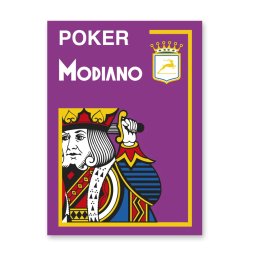 Carti de joc POKER 4 Jumbo Cristallo - 100% Plastic - Modiano