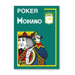 Carti de joc POKER 4 Jumbo Cristallo - 100% Plastic - Modiano