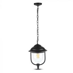 Lampă de grădină de tavan corp Negru 1 x E27