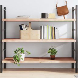 Polita de perete, 140x50x(2-4)cm, lemn masiv de stejar netratat GartenMobel Dekor