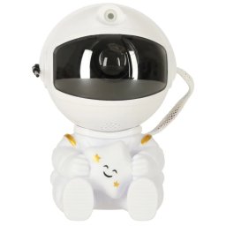 Proiector in forma de astronaut cu stea, permite proiectarea stelelor sau galaxiilor, Gonga® Alb