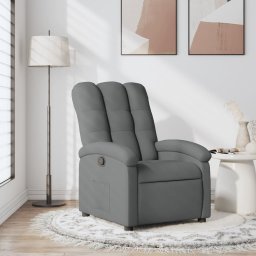 Fotoliu rabatabil, gri închis, material textil GartenMobel Dekor