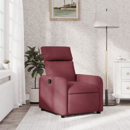 Fotoliu rabatabil, rosu vin, material textil GartenMobel Dekor