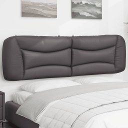 Perna pentru tablie pat, gri, 180 cm, piele artificiala GartenMobel Dekor