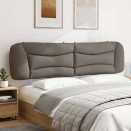 Perna pentru tablie de pat, gri taupe, 200 cm, material textil GartenMobel Dekor