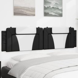 Perna pentru tablie pat, negru si alb, 200cm, piele artificiala GartenMobel Dekor