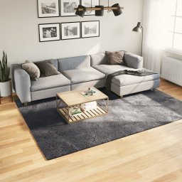 Covor HUARTE, fir scurt, moale si lavabil, antracit, 200x280 cm GartenMobel Dekor