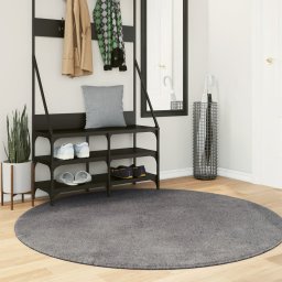 Covor HUARTE, fir scurt, moale si lavabil, antracit, Ø 160 cm GartenMobel Dekor