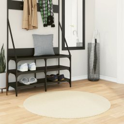 Covor HUARTE, fir scurt, moale si lavabil, crem, Ø 100 cm GartenMobel Dekor