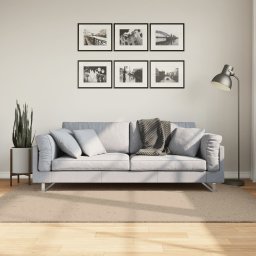 Covor HUARTE, fir scurt, moale si lavabil, nisipiu, 140x200 cm GartenMobel Dekor
