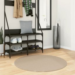 Covor HUARTE, fir scurt, moale si lavabil, nisipiu, Ø 100 cm GartenMobel Dekor