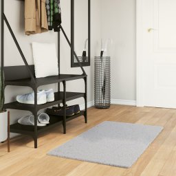 Covor HUARTE, fir scurt, moale si lavabil, gri, 60x110 cm GartenMobel Dekor