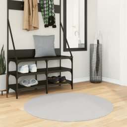 Covor HUARTE, fir scurt, moale si lavabil, gri, Ø 100 cm GartenMobel Dekor
