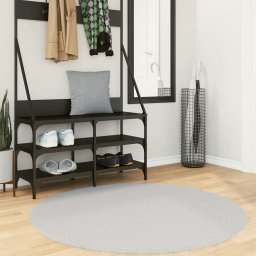 Covor HUARTE, fir scurt, moale si lavabil, gri, Ø 120 cm GartenMobel Dekor