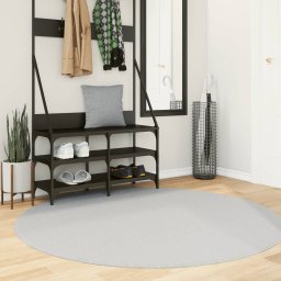 Covor HUARTE, fir scurt, moale si lavabil, gri, Ø 160 cm GartenMobel Dekor